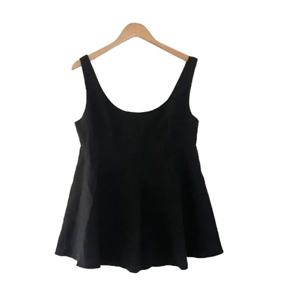 Pomander Place Raina Black Peplum Tank Top Size Large | EUC - Picture 3 of 4